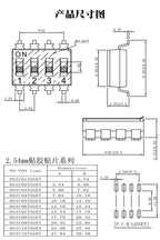 10pcs SMD SMT Slide Type Switch 1P 2P 3P 4P 5P 6P 8P 10P 2.54mm Position Way DIP Black Pitch Toggle Switch Black Snap Switch