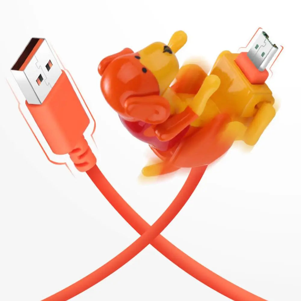 Cute Funny Dog Humping Phone Charging Cable Smartphone To Micro USB Type-C Data For Android Type-C Mobile Phone Charging