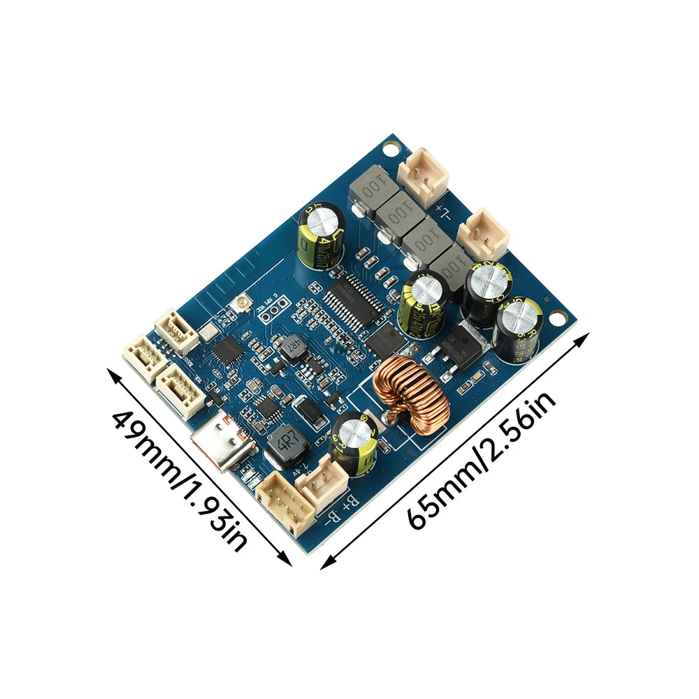 DC 6.6V-8.4V BT Amplifier Board With 2 x 25W Adjustable Tuning And Integrated Charging Type C Bluetooth Amplifier Module