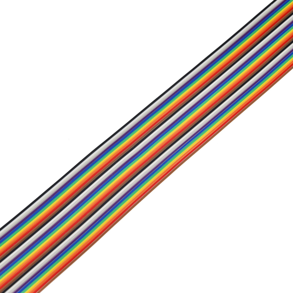 1M Rainbow Ribbon Cable 10P 14P 16P 20P 26P 34P 40P 50P 60P 64p Flat Color Wire 1.27mm Spacing Pitch For Arduino  DIY