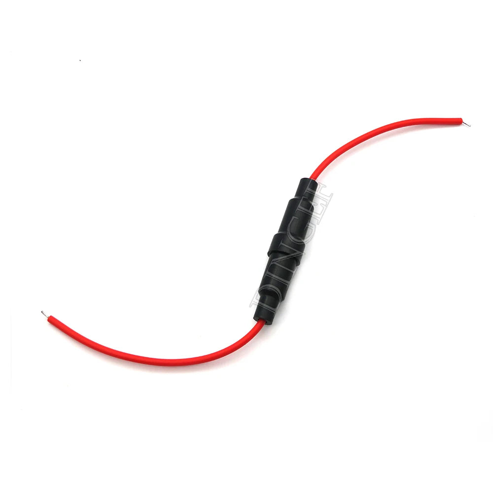 5Set 5*20mm 6*30mm Glass Fuse Holder Screw Type 5X20mm with 22AWG Wire Cable 250V 5X20MM Glass Fuse Tube Fuse Casing 6x30mm