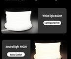1M-50M 220V COB LED Strip Dimmable 360LEDs/m EU Plug Kitchen Home Room Decoration Flexible Ribbon for Outdoor Garden Lighting