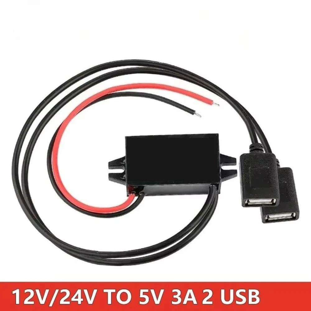 12V 24V to 5V 3A Car Buck Converter DC-DC Step Down Voltage Power Supply Adapter for Type-C USB Mini USB Micro USB Adapter CE