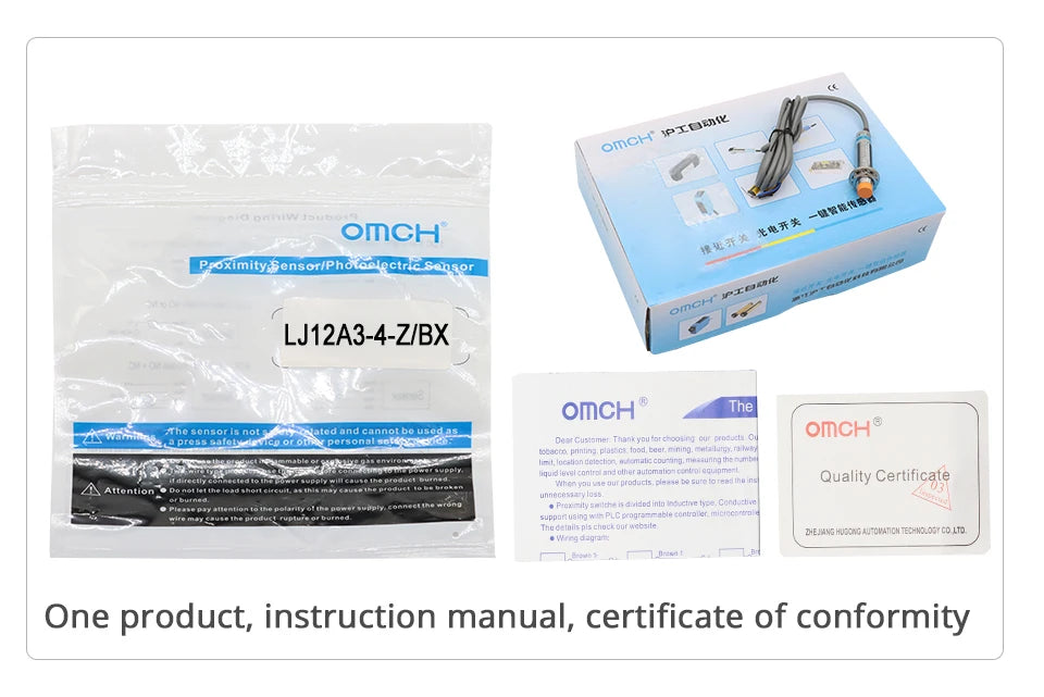 OMCH M8 M12 M18 M30 Inductive Proximity Switch Sensor Detection Distance 1/2 2/4 5/8 8/10mm NPN PNP NO NC DC 3-wire 6-36V