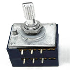 Double Volume Potentiometer ALPS RK27 10KA 20KA 50KA 100KA 250KAx2 Dual Unit 6Pins Round Handle Rotary Switch