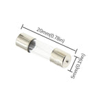 Promotion! 100Pcs Set 5x20mm Quick Blow Glass Tube Fuse Assorted Kits,Fast-blow Glass Fuses