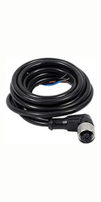 M12 5-Pin Male A-Code Straight Connector Cable, 5M Length, 22 AWG, Molded Ethernet Extension Cord