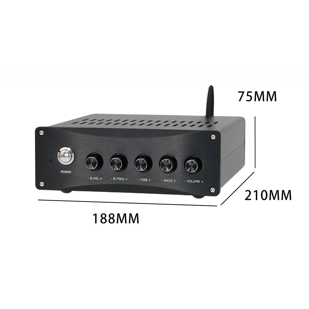 YJCO TPA3255 Bluetooth Power Amplifier 300Wx2+600W 2.1 QCC3034 QCC3084 PCM5102 Decoder LLC Built-in LLC Switching Power Supply