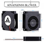 Gdstime 4010 24V Blower 12V 5V Cooler Fan 5015 Radial Fan 50x15MM Turbine Cooling Fan 30MM Micro Fan for 3D Printer Part Cooling
