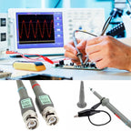 2-10PCS P6100 BNC Oscilloscope Probe Kit High Precision Scope Analyzer Alligator Clip Probes Test Leads 100MHz Oscilloscope Part