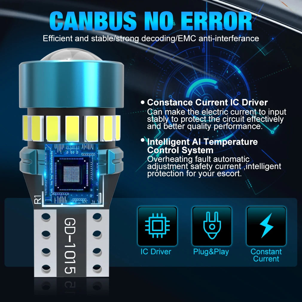 XSTORM T10 W5W LED CANBUS No Error 12V Car Side Interior Lights 168 194 3030 SMD for BMW Audi Super Bright Car Interior Lights