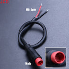 JCD M6 M8 2/3/4/5/6Pin Core 6mm Male Female Julet Electric Ebike Butt Plug Connector Cable Signal Sensor Waterproof Scooter Wire