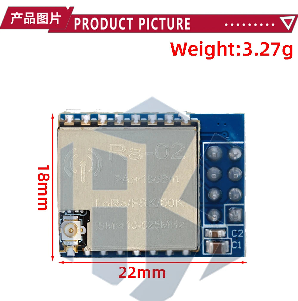 LoRa SX1278 RA-01 RA-02 Spread Spectrum Wireless Module 433MHz Wireless S erial Port SPI Interface with Antenna for arduino