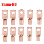 10/25/50/100pcs Copper Lug Ring Wire Connectors Bare Cable Electric Crimp Terminal SC6-6 SC6-8 SC10-6 SC10-8 SC16-6 SC25-6