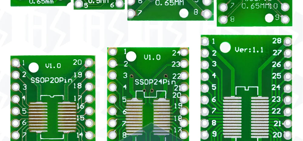 10PCS PCB Board Kit SMD Turn To DIP Adapter Converter Plate SOP MSOP SSOP TSSOP SOT23 8 10 14 16 20 28 SMT To DIP