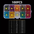 50/100/180Pcs Standard Car Fuses Assorted Kit, 60 Mini Blade Car Fuse +60 Standard Fuse Automotive +60 Micro Fuse