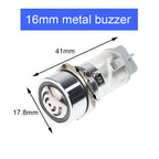 16/19/22mm LED Flash Buzzer 12V 24V 220V Intermittent Sound Alarm Indicator Light Signal Lamp Flash metal Buzzer Waterproof IP65