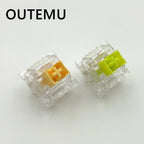 Outemu Silent Switch Crystal Clear PeachV3 LemonV3 Mechanical Keyboard 5Pin Linear Tactile Mute Switchs Transparency Shell Lubed