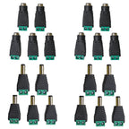 DC 12V Male Female Connectors 2.1*5.5mm Power Plug Adapter Jacks Sockets Connector For Signal Color LED Strip CCTV Camera