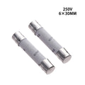 10PCS 0.1A 0.25A 0.5A 1A 1.5A 6X30MM 5X20MM Fast Blow Ceramic Fuse 5*20mm 250V 2A 2.5A 3A 3.15A 4A-30A Slow Break The Fuse Tube