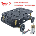 4WD Chassis Smart Robot Car 6V N20 DC Mini Micro Gear Motor Smart Car Kit 4WD Robot Chassis Kits With Encoder Mecanum Wheel Car