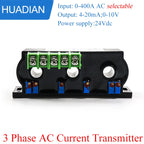 3 phase current transducer three phase current transmitter sensor 5A analog output 4-20mA/0-20mA/0-5V