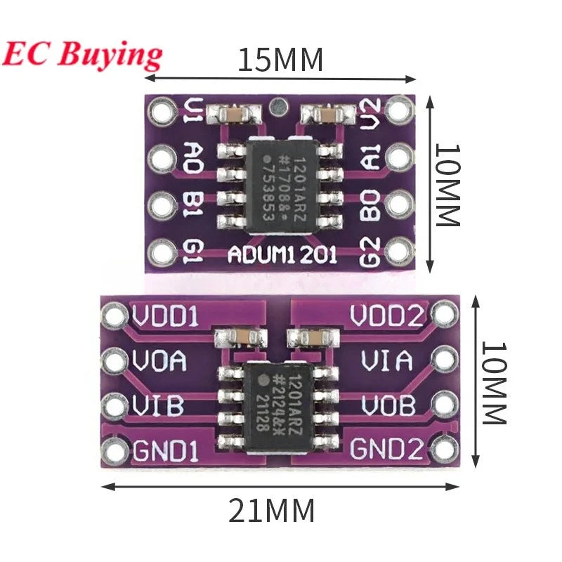 1-20Pcs ADUM1201 Magnetic Isolator Board Module Replace Optocouplers MCU1201 ADUM-1201 ADUM1201ARZ Signal Isolation/SPI/CAN Bus