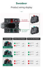 22mm Mushroom Emergency Stop Button Switch 10A XB4 Key Emergency Stop Power Push Button Switch 1NC 1NO Start Switch Red Green