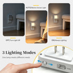 LED Motion Sensor Plug-In Night Light Warm/Cool White Dimmable 5 Brightness Levels for Hallway Stairway Bedroom 100-240V