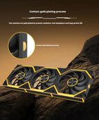 Star Brick P1 Jungle Leopard Interstellar SE Building Block Fan Triple ARGB 12cm Desktop Computer Wireless Splicing Fan