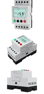 380V With LCD Backlight Display 3 Phase Din Rail Adjustable Under Over Voltage Protector Monitoring Sequence Protection Relay