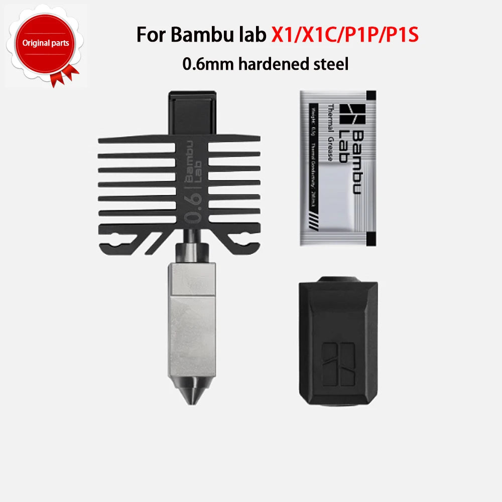 Original Hotend For Bambu Lab X1 X1C P1P P1S Hard Steel Nozzles Bamboo Hotend Thermistor For bambu lab cooling fan P1s X1c Hoend
