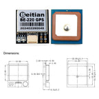 Beitian GPS Module BE-180 BE-220 BE-250 BE-280 BE-450 with Antenna M10 GNSS Ultra-low Power GNSS Receiver for Vehicle Drones