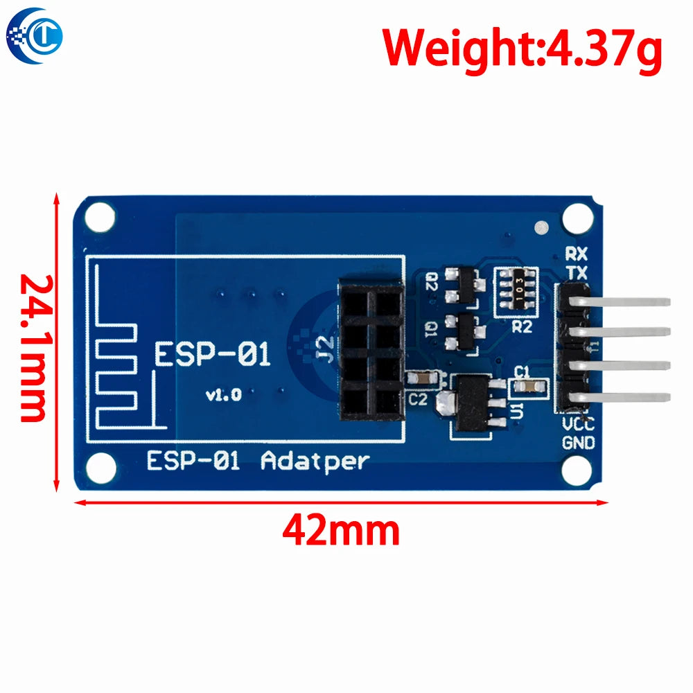 ESP8266 ESP-01 Serial WiFi Wireless Adapter Module 3.3V 5V Esp01 Breakout PCB Adapters Compatible For Arduino