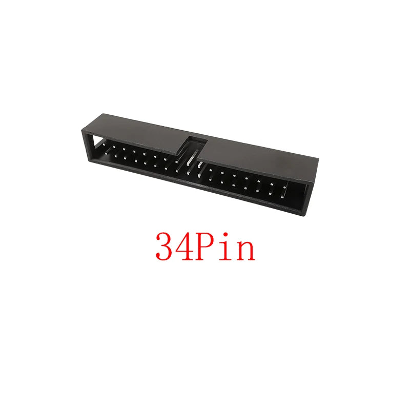 10Pcs DC3 2.54mm Pitch Double Row Male Socket Straight IDC Box Headers PCB Connector 6/8/10/12/14/16/18/20/24/26/30/34/40/50 Pin