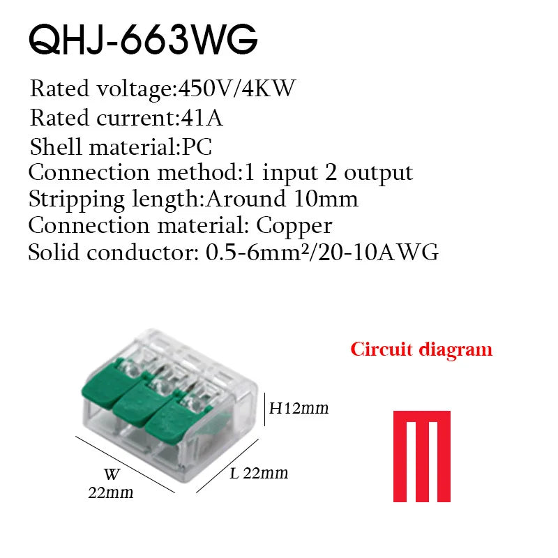 Wire Connector Electrical Lever Strip Connectors Cage Spring Universal Compact Quick Wiring Conductors Push-in Terminal Blocks