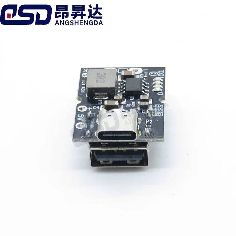5V 2A Type-C USB Boost Converter Module with LED Display Charging Protection Board for 3.7V/4.2V Li-ion Battery DIY Power Bank