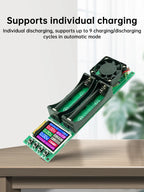 2 Channel 18650 Battery Capacity Internal Resistance Tester Automatic Charge Discharge Electronic Load Module TYPEC Power Supply
