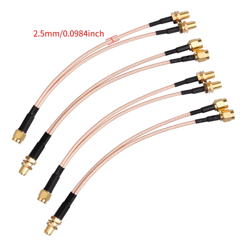 RP SMA Male/Female to Dual SMA Male Female 2 X SMA 2 Way Antenna Adapter Y Type Splitter Pigtail RG316 RF Coax Extension Cable