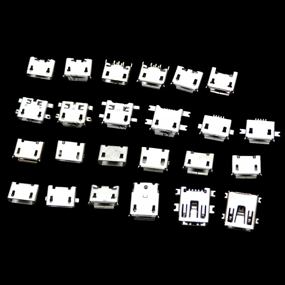 240Pcs/box Micro USB Connectors Set Charging Port For MP3/4/5 100% Huawei Lenovo ZTE USB Connector Jack