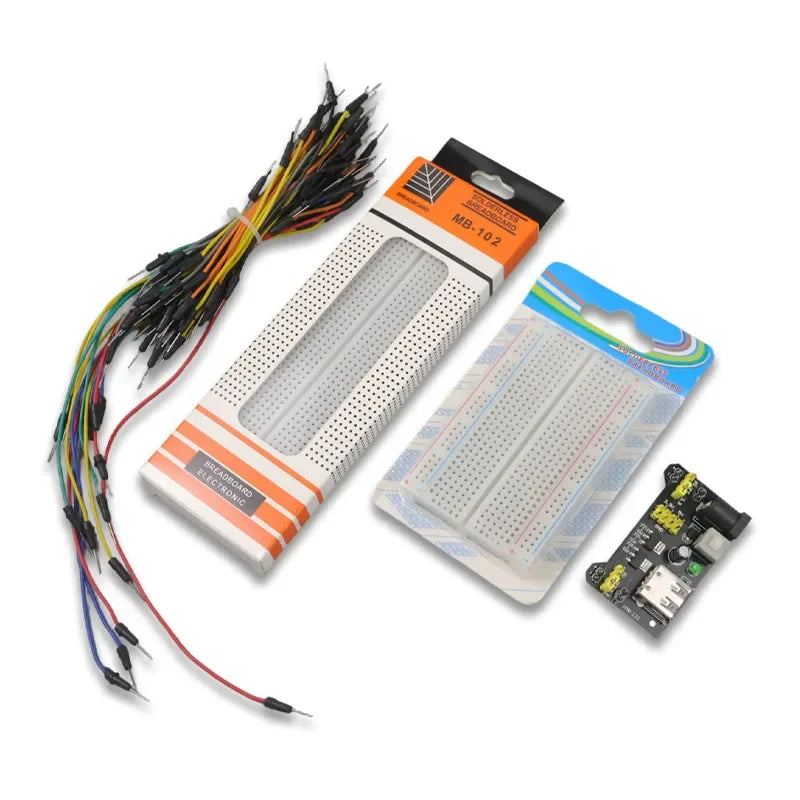 4/3/2PCS MB-102 Breadboard 400 830 Points Solderless PCB Bread Board Jumper Wire Cable Prototype Board DIY for Arduino Kit