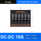 ENMG DC Inline 2 4 6 8 10 12 16-Way Solid State Relay Module RT-SSK Non-contact DC PLC AC Amplifier Board 5-24V Fuse Protections