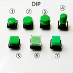 10 Sets Momentary Tactile Button 4PIN SMT/DIP 12X12mm H=9.8/9/16.8mm With Cap Tact Switch Push Button Switch Micro Key Button