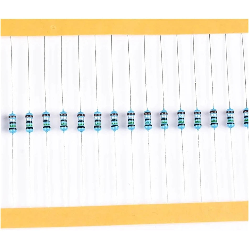 300/600/820pcs Resistor Kit 10 Ohm-1MOhm Resistors 1/4 W ±1% Carbon Film Single Resistor Electrical Electronics 30/41 value