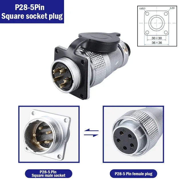 PLS28 P28-2/3/4/5/7/8/10/12/16/17/20/24/26 Pin Aviation Connector Plug WS28 Male Female Plug Socket Connector