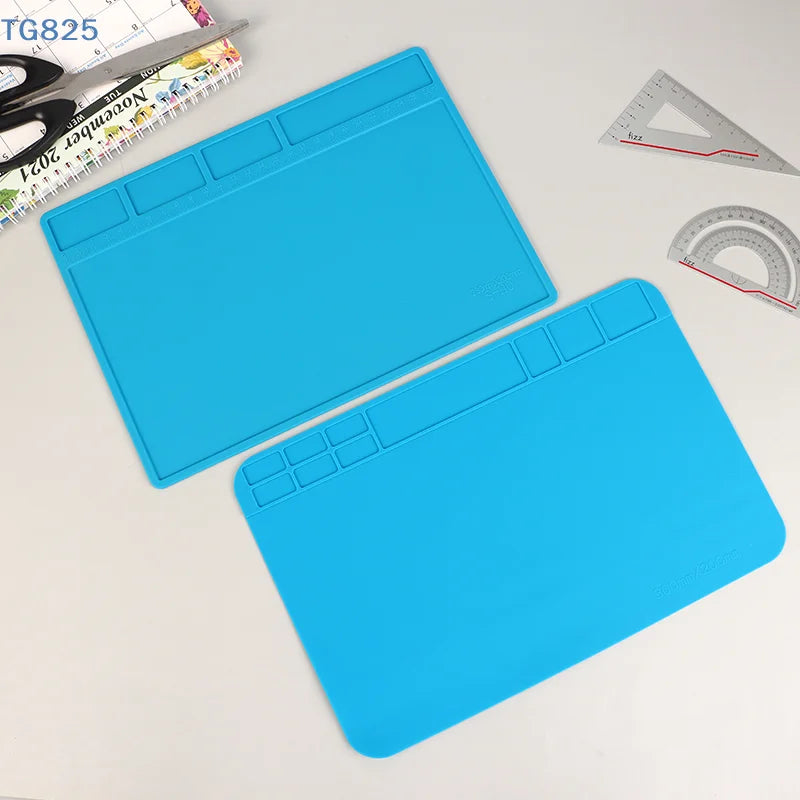 【AN】1Pc ESD Heat Insulation Soldering Mat Computer Phone Repair Pad High Temperature Resistance Working Silicone Soldering Mat
