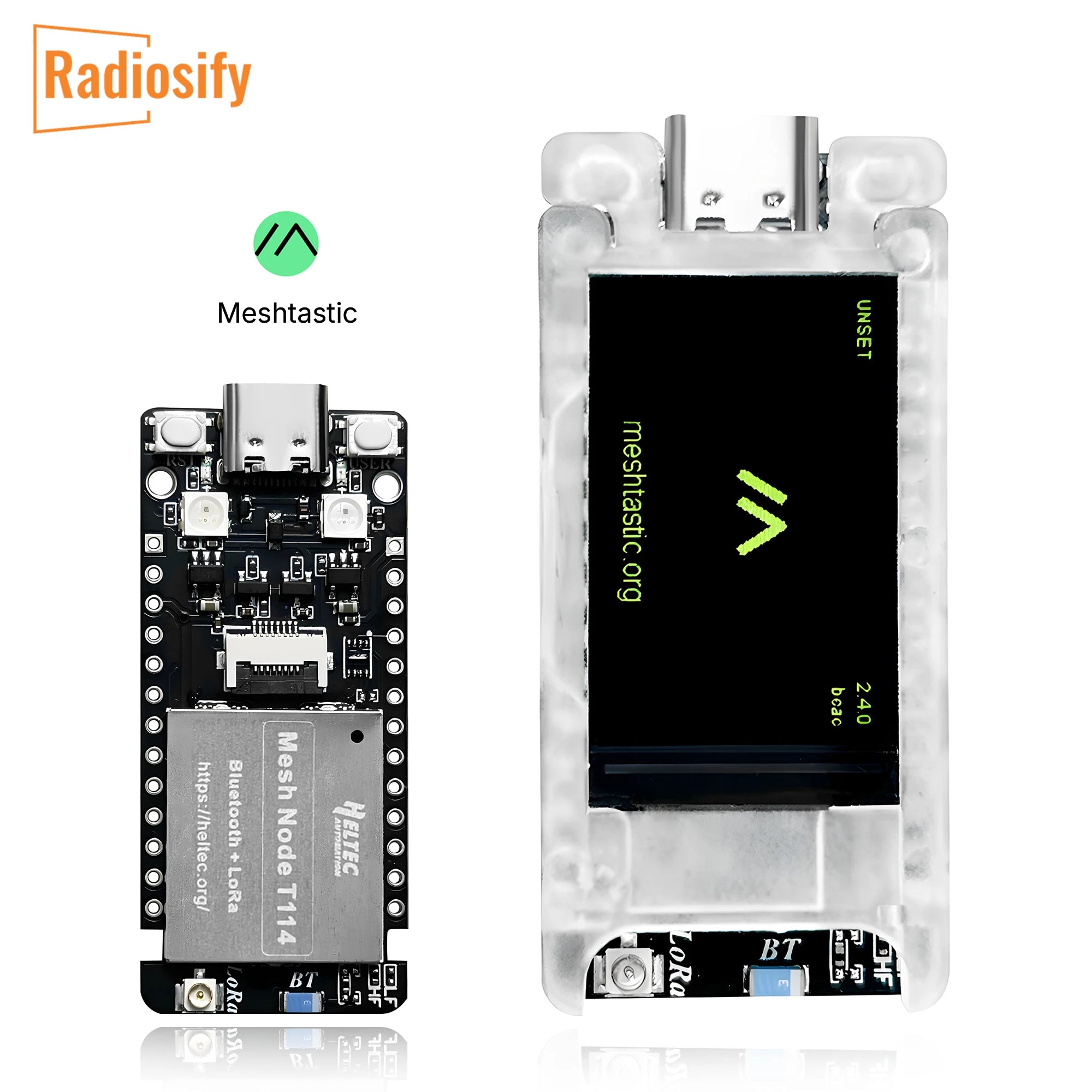 Heltec Mesh Node T114 nRF52840 SX1262 LoRa Meshtastic Board 868MHz 915MHz Ultra Low Power TFT Display Solar GPS Interface