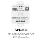 SP630E All In One LED Controller 5CH PWM SPI Pixels LED Light Strip WS2812B WS2811 SK6812 FCOB 5050 RGB RGBW CCT Music BT 5V-24V