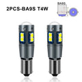 Nlpearl 2x Signal Lamp BA9S T4W  Led Bulb BAX9S BAY9S H21W H6W LED 12V Car Led Bulb Canbus 3030 Chips Interior Light Dome Lamp