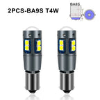Nlpearl 2x Signal Lamp BA9S T4W  Led Bulb BAX9S BAY9S H21W H6W LED 12V Car Led Bulb Canbus 3030 Chips Interior Light Dome Lamp